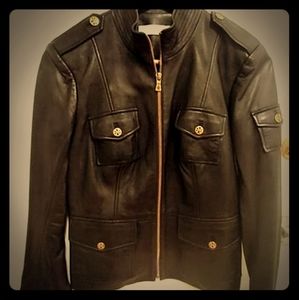 Tory Burch Soft Black Leather Jacket